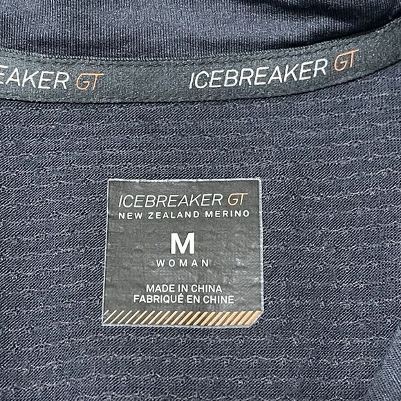 Icebreaker Jacket Womens Medium Grey Pink GT Softshell Merino Wool Reflective - Picture 6 of 12